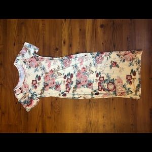 Floral midi bodycon dress, size M